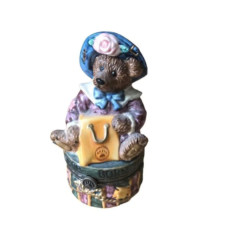 Boyd’s Bear Ceramic Trinket Box - Picture 1 of 9